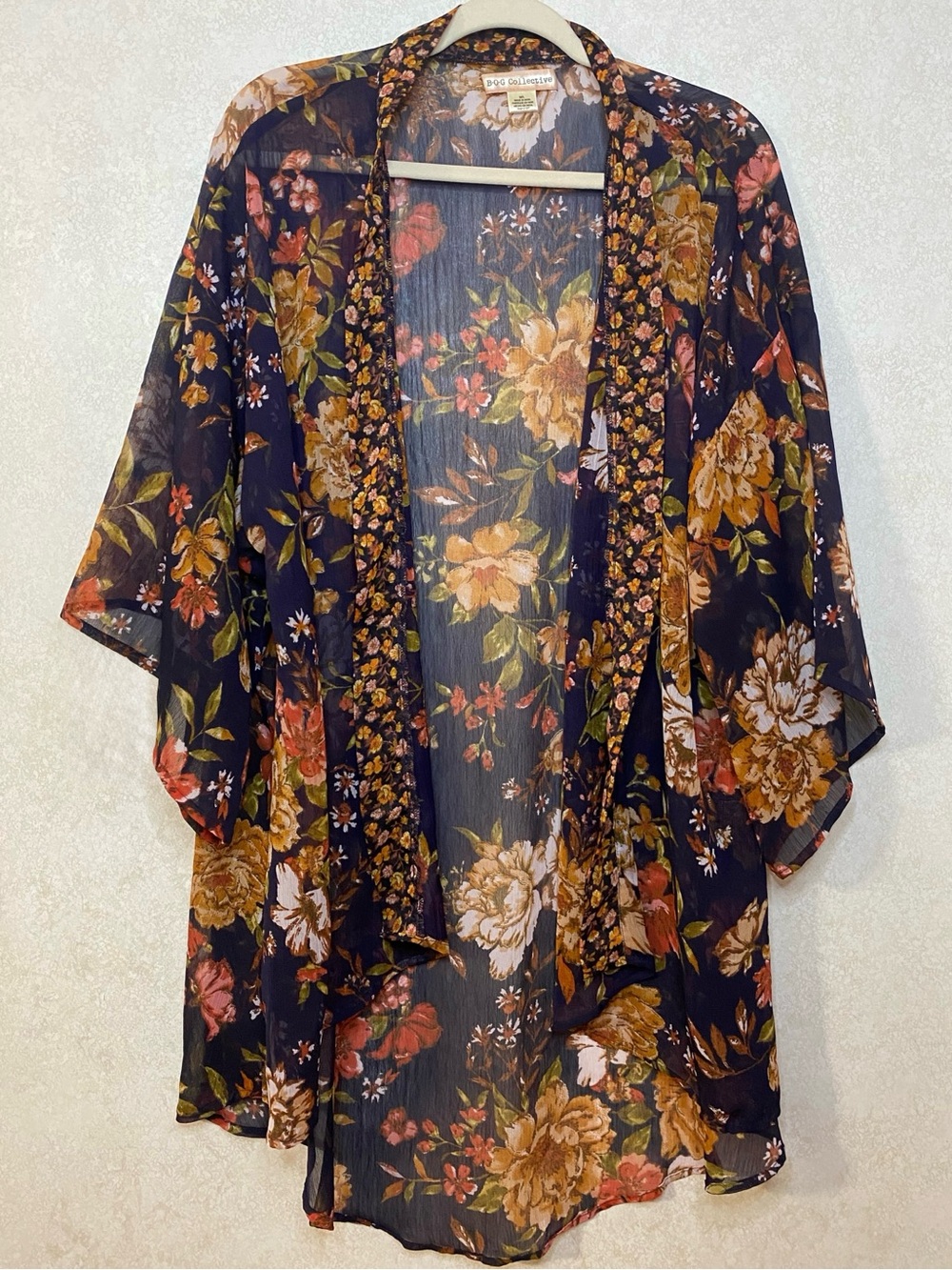 Boho Floral Sheer Kimono